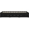 Lova Lovos rėmas su stalčiais, juodas, 150x200cm, apdirbta mediena