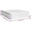 Lovos rėmas be čiužinio, tamsiai pilkas, 200x200cm, aksomas