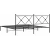 Lova Metalinis lovos rėmas su galvūgaliu, juodos spalvos, 183x213cm