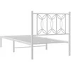 Lovos rėmas be čiužinio, baltas, 75x190cm, metalas