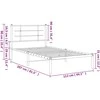Lova Metalinis lovos rėmas su galvūgaliu, juodos spalvos, 107x203cm