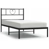 Lova Metalinis lovos rėmas su galvūgaliu, juodos spalvos, 75x190cm
