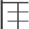 Lova Metalinis lovos rėmas su galvūgaliu, juodos spalvos, 193x203cm