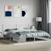 Lova Metalinis lovos rėmas su galvūgaliu, baltos spalvos, 180x200cm