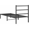 Lova Metalinis lovos rėmas su galvūgaliu, juodos spalvos, 75x190cm