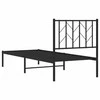Lova Metalinis lovos rėmas su galvūgaliu, juodos spalvos, 75x190cm