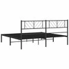 Lova Metalinis lovos rėmas su galvūgaliu, juodos spalvos, 183x213cm