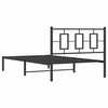Lova Metalinis lovos rėmas su galvūgaliu, juodos spalvos, 107x203cm