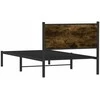 Lova Lovos rėmas be čiužinio, dūminio ąžuolo, 100x190cm, metalas