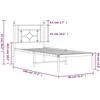 Lova Metalinis lovos rėmas su galvūgaliu, juodos spalvos, 75x190cm
