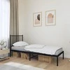 Lova Metalinis lovos rėmas su galvūgaliu, juodos spalvos, 75x190cm