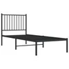 Lova Metalinis lovos rėmas su galvūgaliu, juodos spalvos, 75x190cm