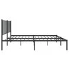 Lova Metalinis lovos rėmas su galvūgaliu, juodos spalvos, 135x190cm