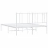 Lova Metalinis lovos rėmas su galvūgaliu, baltos spalvos, 135x190cm