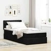 Lova Osmanų lovos rėmas su čiužiniu, juodas, 90x190cm, audinys