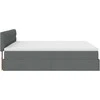 Lova Osmanų lovos rėmas su čiužiniu, pilkas, 180x200 cm, audinys