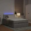 Osmanų lova su čiužiniu ir LED, taupe sp., 120x190cm, audinys