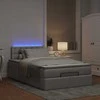 Osmanų lova su čiužiniu ir LED, taupe sp., 120x190cm, audinys