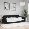 Lova Sofa, juodos spalvos, 100x200cm, aksomas