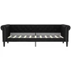 Lova Sofa, juodos spalvos, 90x190 cm, dirbtinė oda