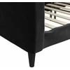 Lova Sofa, juodos spalvos, 90x190cm, aksomas