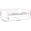 Lova Sofa, juodos spalvos, 90x190cm, aksomas