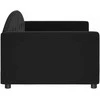 Lova Sofa, juodos spalvos, 90x200cm, aksomas