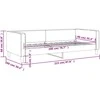 Lova Sofa, juodos spalvos, 90x200cm, audinys