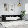 Lova Sofa, juodos spalvos, 90x200cm, dirbtinė oda