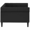 Lova Sofa, juodos spalvos, 90x200cm, dirbtinė oda