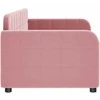 Lova Sofa, rožinės spalvos, 80x200cm, aksomas