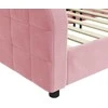 Lova Sofa, rožinės spalvos, 90x200cm, aksomas