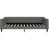 Lova Sofa, tamsiai pilkos spalvos, 100x200cm, audinys