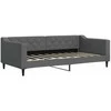 Lova Sofa, tamsiai pilkos spalvos, 90x190cm, audinys