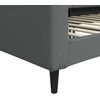Lova Sofa, tamsiai pilkos spalvos, 90x190cm, audinys