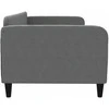 Lova Sofa, tamsiai pilkos spalvos, 90x200cm, audinys