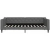 Lova Sofa, tamsiai pilkos spalvos, 90x200cm, audinys