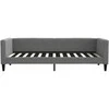 Lova Sofa, tamsiai pilkos spalvos, 90x200cm, audinys