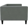 Lova Sofa, tamsiai pilkos spalvos, 90x200cm, audinys