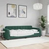 Lova Sofa, tamsiai žalios spalvos, 80x200cm, aksomas