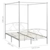 Lova su baldakimu, baltos spalvos, 140x200cm, metalas