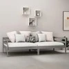 Lova su čiužiniu, pilka, 90x200cm, pušies medienos masyvas
