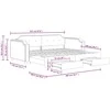 Lova su ištraukiama dalimi/stalčiais, taupe, 100x200cm, audinys