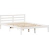 Lova su knygų spinta be čiužinio, balta, 150x200cm, pušis