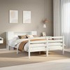 Lova su knygų spinta be čiužinio, balta, 150x200cm, pušis