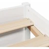 Lova su knygų spinta be čiužinio, balta, 180x200cm, pušis