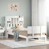 Lova su knygų spinta be čiužinio, balta, 90x190cm, pušis