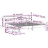Lova su knygų spinta be čiužinio, balta, 180x200cm, pušis