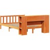 Lova su knygų spinta be čiužinio, ruda, 135x190cm, pušis