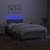 Lova su spyruoklėmis/čiužiniu/LED, pilka, 120x190cm, audinys